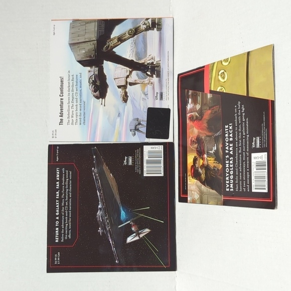 Star Wars Read-Along Book Set of 3 w/CD - New - Picture 2 of 6